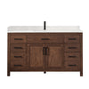 Custom image for Dark Walnut with Matte Black Trim / Giotto Quartz / No Mirror