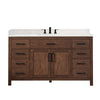 Custom image for Dark Walnut with Matte Black Trim / Giotto Quartz / No Mirror