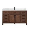 Custom image for Dark Walnut with Matte Black Trim / White Cultured Marble / No Mirror