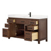 Custom image for Dark Walnut with Matte Black Trim / White Cultured Marble / No Mirror