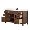 Custom image for Dark Walnut with Matte Black Trim / White Cultured Marble / No Mirror