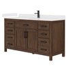 Custom image for Dark Walnut with Matte Black Trim / White Quartz / No Mirror