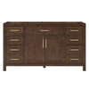Custom image for Dark Walnut with Brushed Gold Trim / No Mirror
