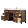 Custom image for Dark Walnut with Brushed Gold Trim / Giotto Quartz / No Mirror