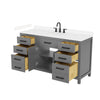 Custom image for Dark Gray with Matte Black Trim / Carrara Cultured Marble / No Mirror