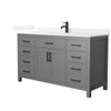 Custom image for Dark Gray with Matte Black Trim / White Quartz / No Mirror