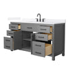 Custom image for Dark Gray with Matte Black Trim / White Quartz / No Mirror