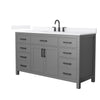 Custom image for Dark Gray with Matte Black Trim / White Quartz / No Mirror