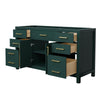 Custom image for Green with Brushed Gold Trim / No Mirror