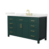 Custom image for Green with Brushed Gold Trim / Giotto Quartz / No Mirror
