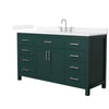Custom image for Green with Brushed Nickel Trim / White Quartz / No Mirror