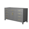 Custom image for Dark Gray with Brushed Gold Trim / No Mirror