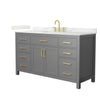 Custom image for Dark Gray with Brushed Gold Trim / Giotto Quartz / No Mirror