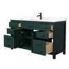 Custom image for Green with Matte Black Trim / Carrara Cultured Marble / No Mirror