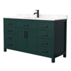 Custom image for Green with Matte Black Trim / Carrara Cultured Marble / No Mirror