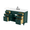 Custom image for Green with Matte Black Trim / Carrara Cultured Marble / No Mirror