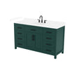 Custom image for Green with Matte Black Trim / White Cultured Marble / No Mirror