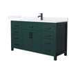 Custom image for Green with Matte Black Trim / White Quartz / No Mirror
