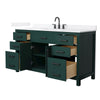 Custom image for Green with Matte Black Trim / White Quartz / No Mirror
