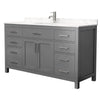 Custom image for Dark Gray with Brushed Nickel Trim / Carrara Cultured Marble / No Mirror