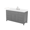 Custom image for Dark Gray with Brushed Nickel Trim / Carrara Cultured Marble / No Mirror
