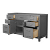 Custom image for Dark Gray with Brushed Nickel Trim / No Mirror