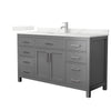 Custom image for Dark Gray with Brushed Nickel Trim / Giotto Quartz / No Mirror