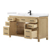 Custom image for Whitewashed Oak with Matte Black Trim / Carrara Cultured Marble / No Mirror