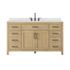 Custom image for Whitewashed Oak with Matte Black Trim / Giotto Quartz / No Mirror