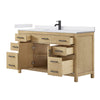 Custom image for Whitewashed Oak with Matte Black Trim / White Cultured Marble / No Mirror