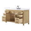 Custom image for Whitewashed Oak with Matte Black Trim / White Quartz / No Mirror