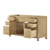 Custom image for Whitewashed Oak with Brushed Gold Trim / No Mirror