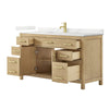 Custom image for Whitewashed Oak with Brushed Gold Trim / Giotto Quartz / No Mirror