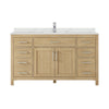 Custom image for Whitewashed Oak with Brushed Nickel Trim / Giotto Quartz / No Mirror