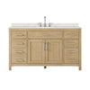 Custom image for Whitewashed Oak with Brushed Nickel Trim / Giotto Quartz / No Mirror