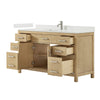 Custom image for Whitewashed Oak with Brushed Nickel Trim / White Cultured Marble / No Mirror