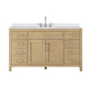 Custom image for Whitewashed Oak with Brushed Nickel Trim / White Cultured Marble / No Mirror