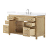 Custom image for Whitewashed Oak with Brushed Nickel Trim / White Quartz / No Mirror