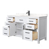 Custom image for White with Matte Black Trim / Carrara Cultured Marble / No Mirror