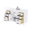 Custom image for White with Matte Black Trim / Carrara Cultured Marble / No Mirror