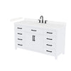 Custom image for White with Matte Black Trim / Carrara Cultured Marble / No Mirror