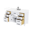Custom image for White with Matte Black Trim / White Cultured Marble / No Mirror