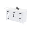 Custom image for White with Matte Black Trim / White Cultured Marble / No Mirror