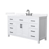 Custom image for White with Matte Black Trim / White Quartz / No Mirror
