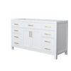 Custom image for White with Brushed Gold Trim / No Mirror