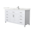Custom image for White with Brushed Nickel Trim / Giotto Quartz / No Mirror