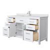 Custom image for White with Brushed Nickel Trim / White Cultured Marble / No Mirror