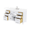 Custom image for White with Brushed Nickel Trim / White Cultured Marble / No Mirror
