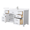Custom image for White with Brushed Nickel Trim / White Quartz / No Mirror