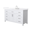 Custom image for White with Brushed Nickel Trim / White Quartz / No Mirror